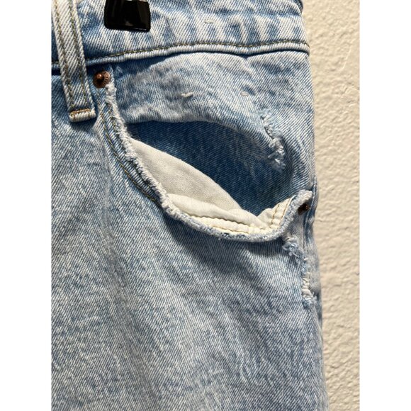 Abercrombie & Fitch 90s Straight Ultra High Rise Light Wash Jeans Size 33 - Picture 6 of 8